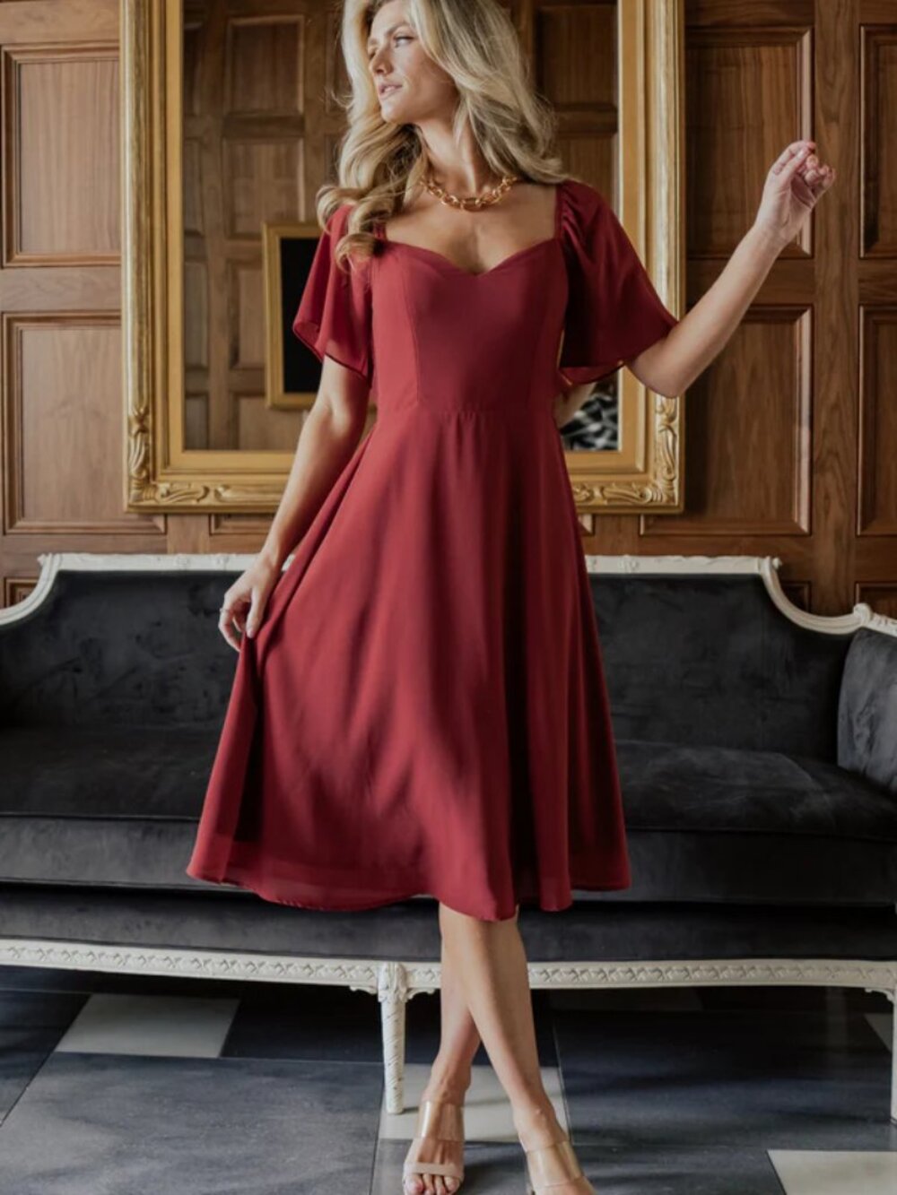 Baltic Born Colette Dress - Terracotta Color - Size Large - NWT